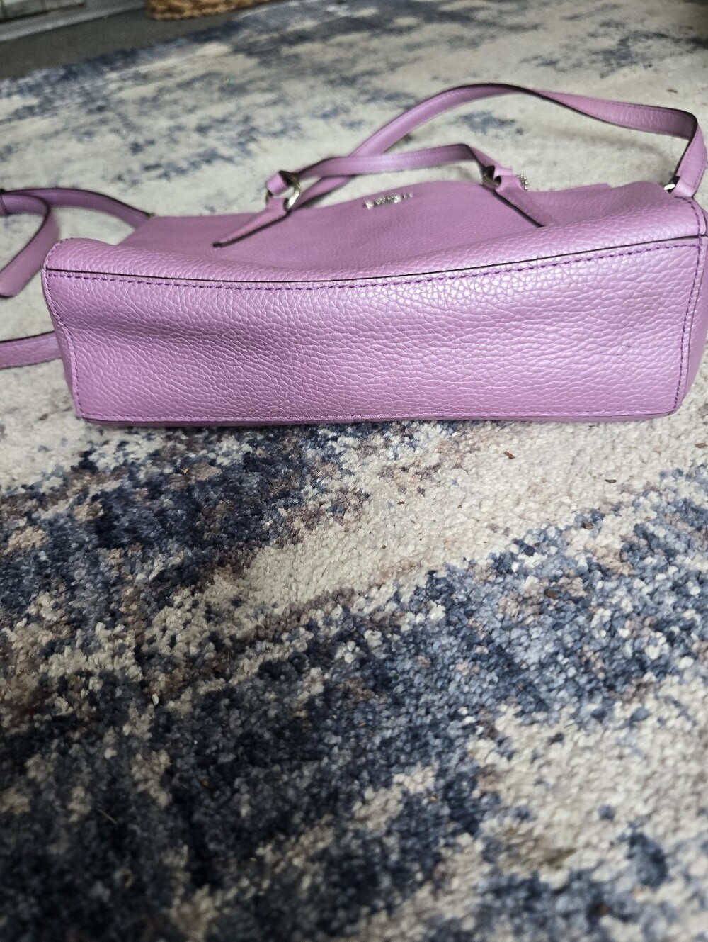 Coach Pebbled Leather Satchel — Lavender - Picture 3 of 7